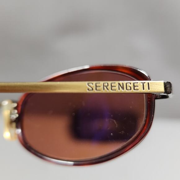 Serengeti Windsor 6476 Aviator Sunglasses Rose Tone Crystal Lens Sleek Oval - Picture 7 of 9